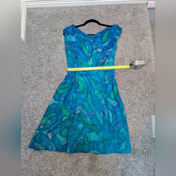 Vintage 1950s Handmade Silk Dress with Jacket - Picture 7 of 9